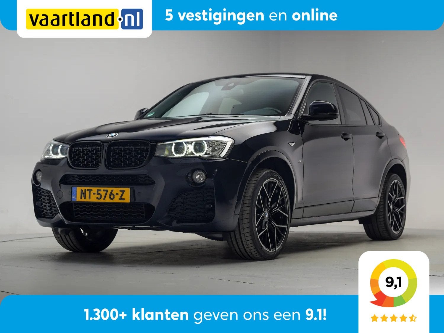 BMW X4 xDrive 20i M Sport High Executive Aut. [ Leder Trekha, Auto's, Automaat, Gebruikt, 2000 kg, Zwart