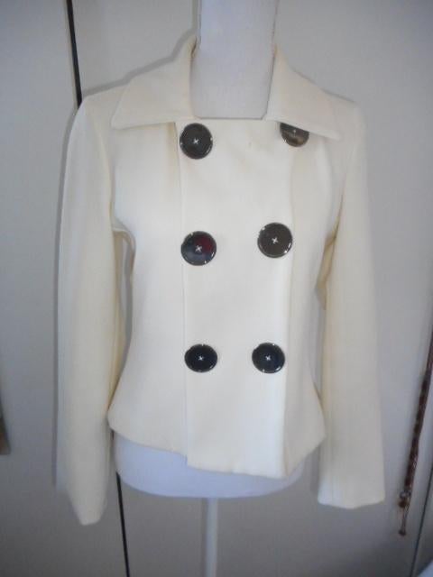 Creme kleur jasje, Kleding | Dames, Jasjes, Kostuums en Pakken, Maat 38/40 (M), Wit, Ophalen of Verzenden, Zo goed als nieuw