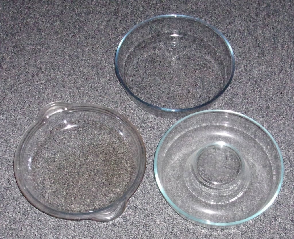 Schaal, glas, rond, 26 cm., 3 stuks., Ophalen of Verzenden, Nieuw