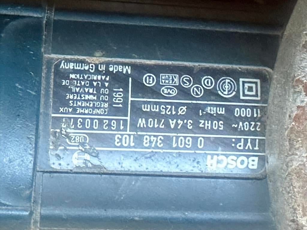 Bosch haakse slijper 125mm, Doe-het-zelf en Verbouw, Gereedschap | Slijpmachines, Ophalen, Gebruikt, 700 tot 1000 watt, Haakse handslijpmachine
