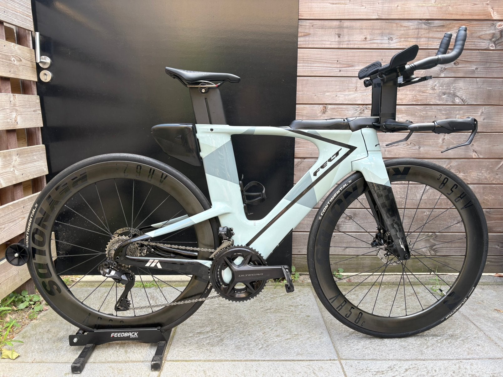 Felt tribike triathlonfiets maat 51, Carbon, 49 tot 53 cm, Zo goed als nieuw, Meer dan 20 versnellingen