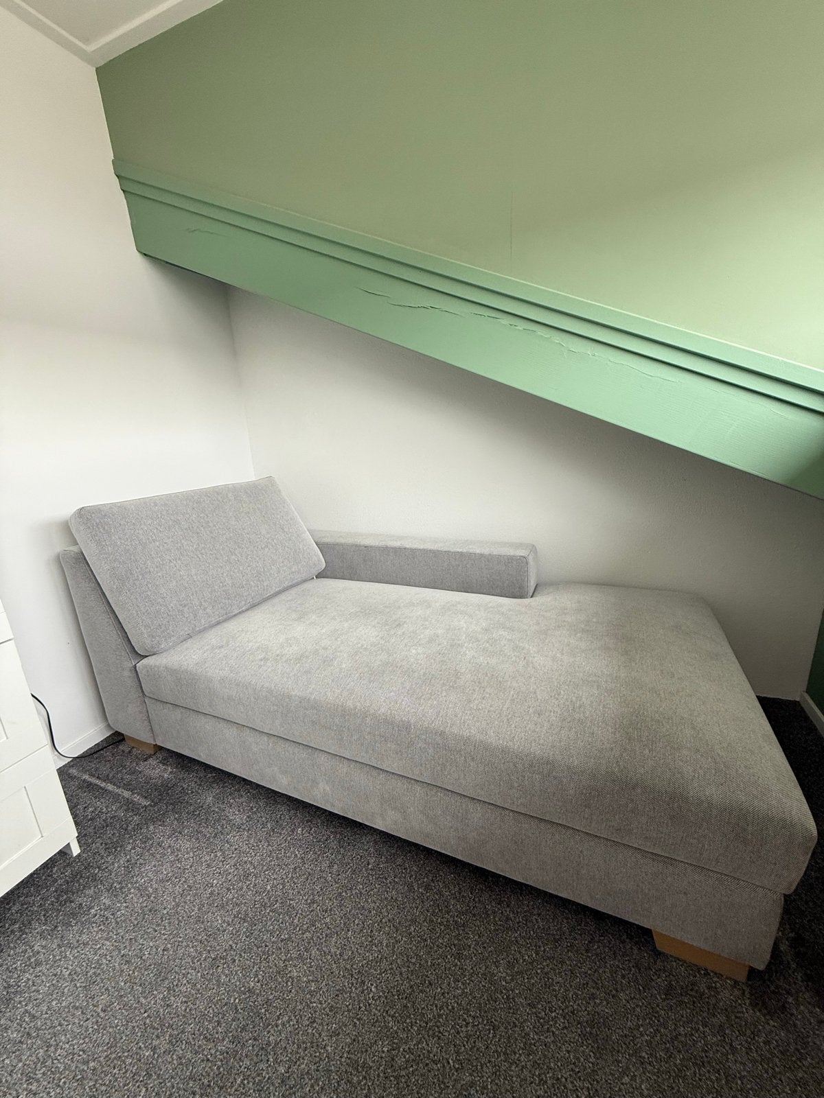 IKEA Lounge bank met opbergruimte - Grijs, Ophalen, Zo goed als nieuw, Stof