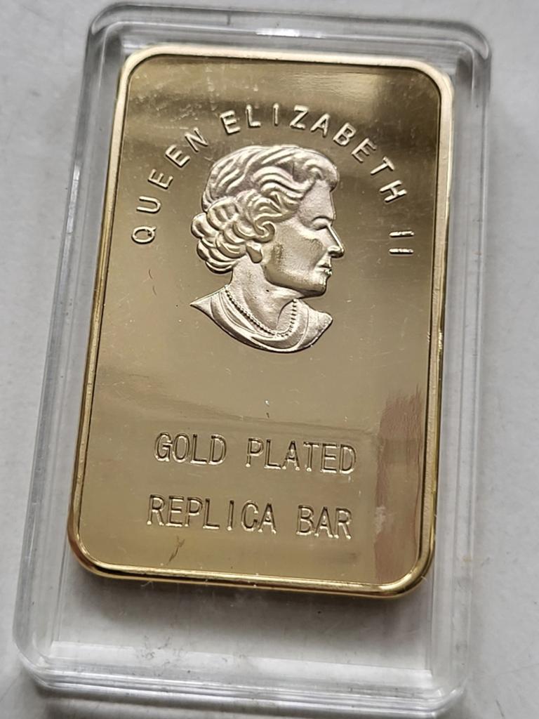 Replica Canada baartje 1 ounce goud verguld in capsule, Ophalen of Verzenden