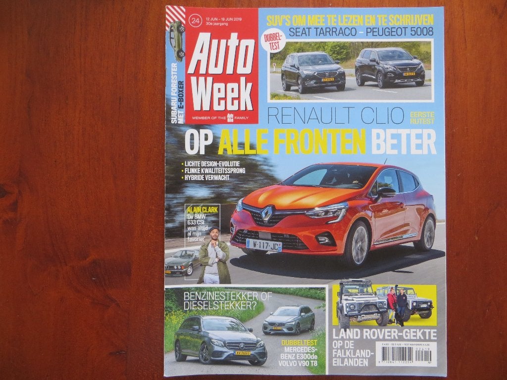 Autoweek 24 2019 Renault Clio, Seat Tarraco, Peugeot 5008, Ophalen of Verzenden, Nieuw, Renault