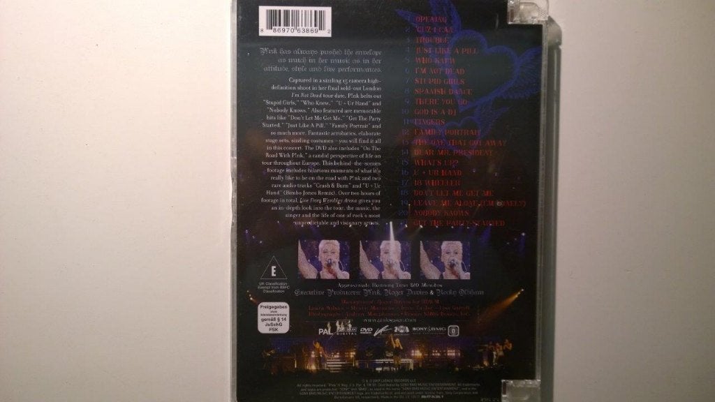 P!NK - Live From Wembley Arena London, England (DVD), Alle leeftijden, Ophalen of Verzenden, Zo goed als nieuw, Concert