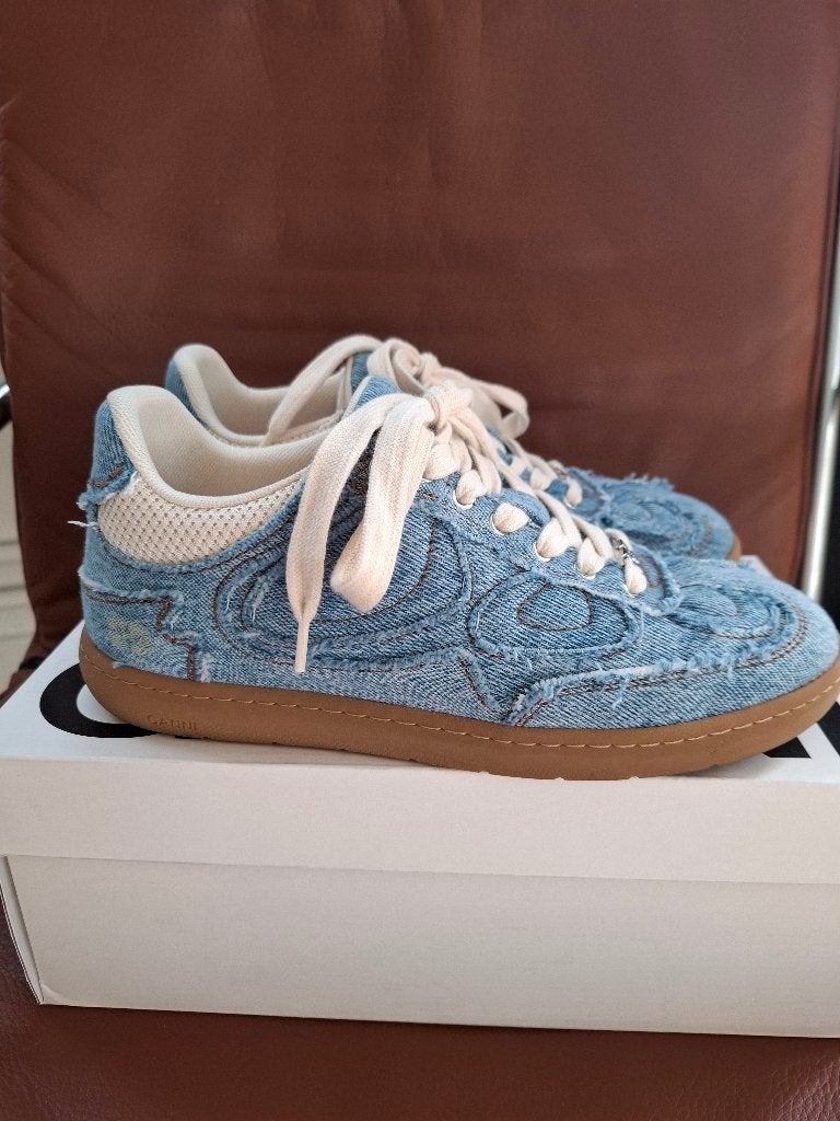 Ganni sneakers maat 39 twn € 375 nieuw, Blauw, Pauw, Nieuw, Ophalen of Verzenden