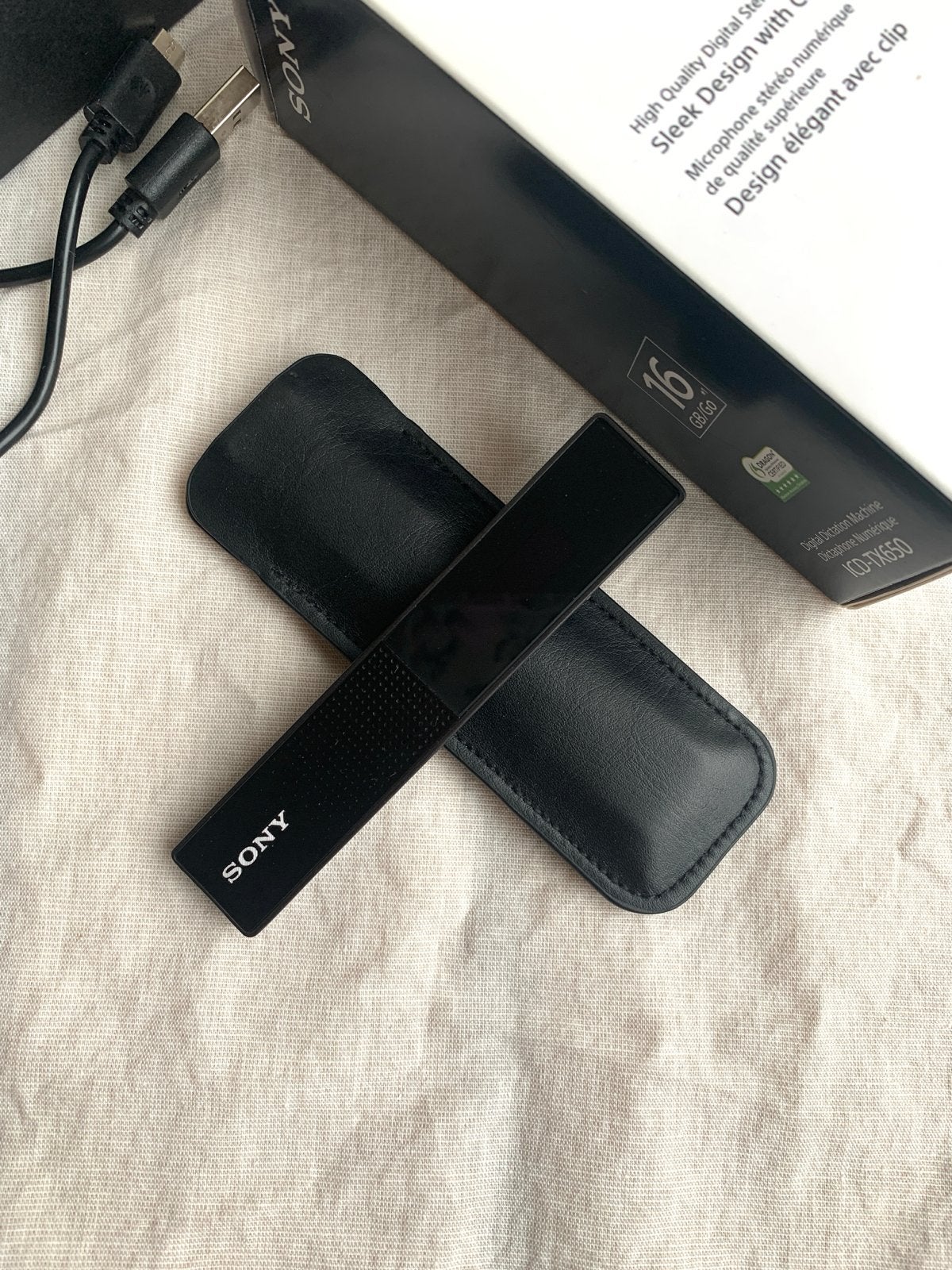 Sony ICD-TX650 digitale voicerecorder - Zo goed als nieuw, Ophalen of Verzenden, Zo goed als nieuw
