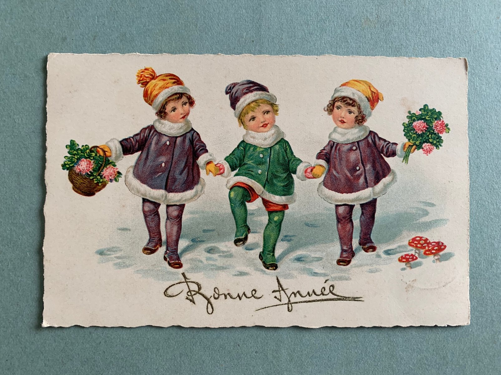 Bonne Année, Ophalen of Verzenden, 1920 tot 1940, Gelopen, Kinderen