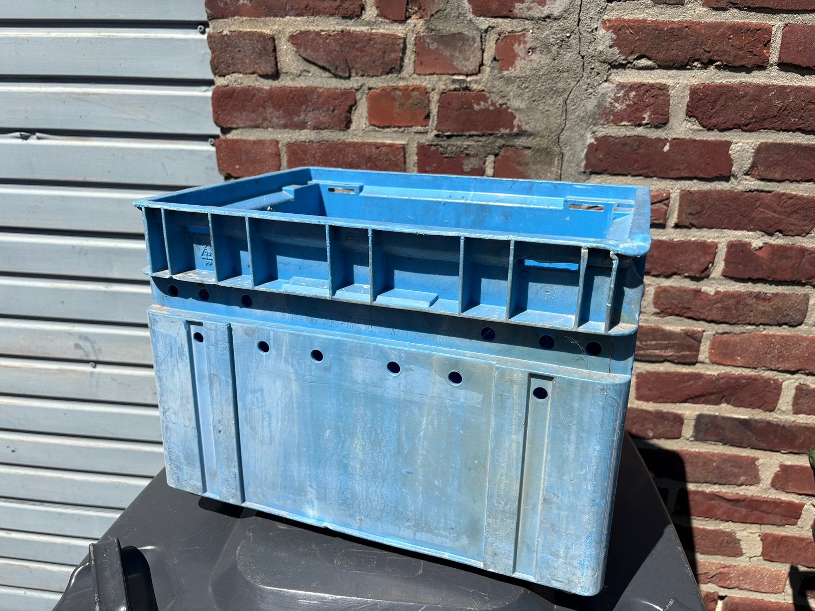 10 kunststof bakken kratten stapelbaar stevig, Ophalen, Gebruikt, Minder dan 35 cm, Minder dan 50 cm