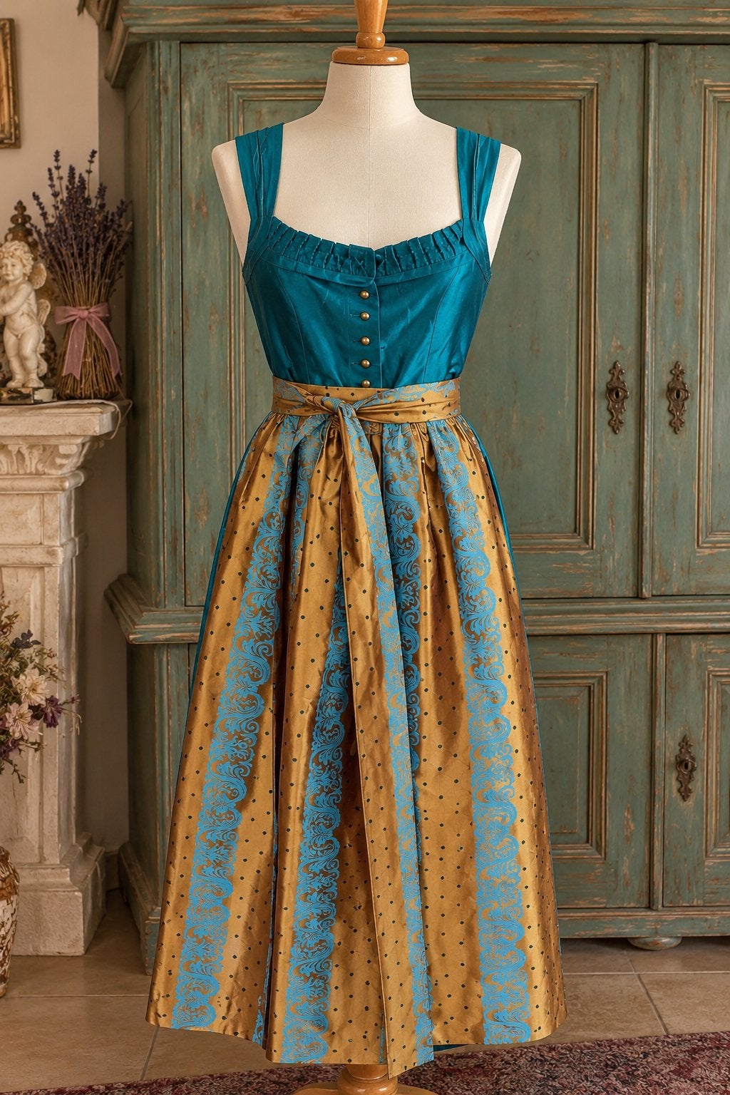 Hammerschmid Dirndl Jurk - Maat 48, Meerkleurig, Maat 46/48 (XL) of groter, Ophalen of Verzenden, Zo goed als nieuw