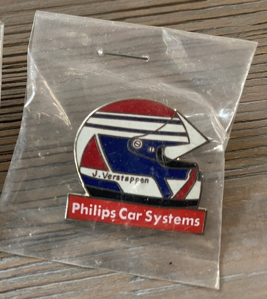 Unieke Jos Verstappen F1 Pin - Philips Car Systems (1994), Ophalen of Verzenden, Nieuw, Formule 1