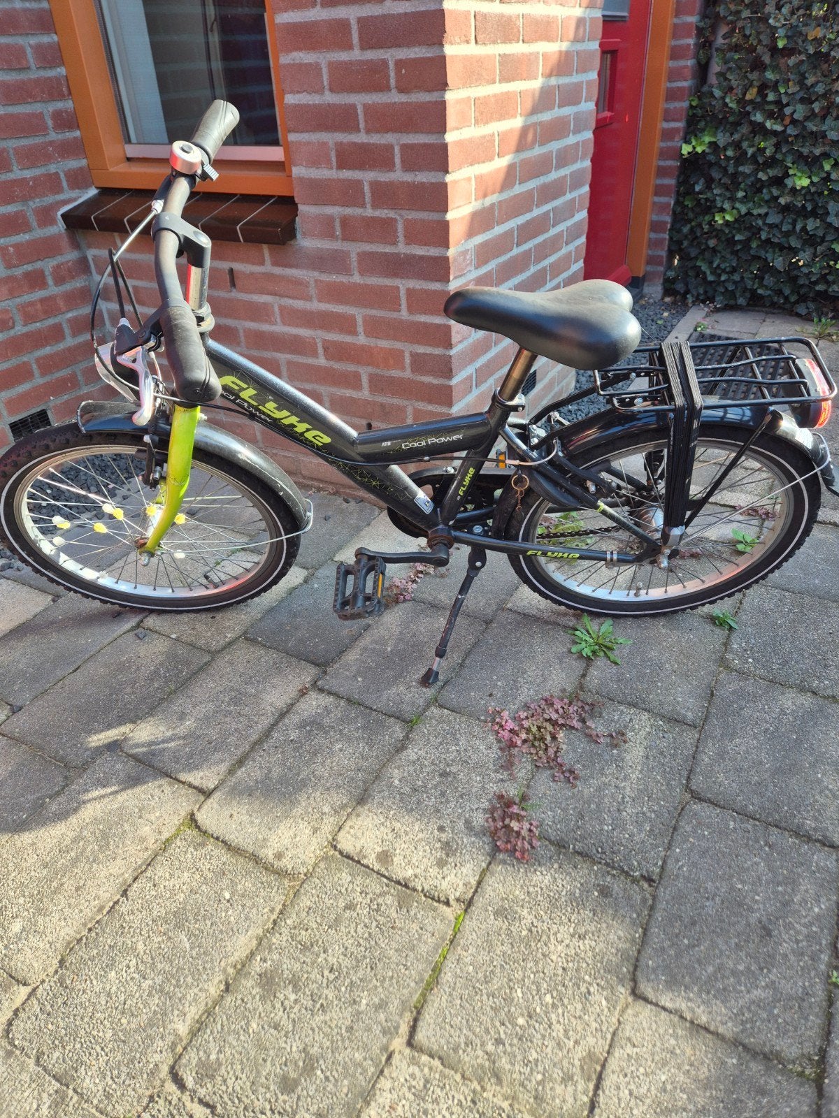 Flyke jongensfiets 20 inch - Zwart/Geel, Fietsen en Brommers, Ophalen, Gebruikt, Velgrem, Overige merken