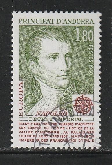 Verenigd Europa 1980 - Fr. Andorra - Keizer Napoleon I, Ophalen, Gestempeld, Overige thema's