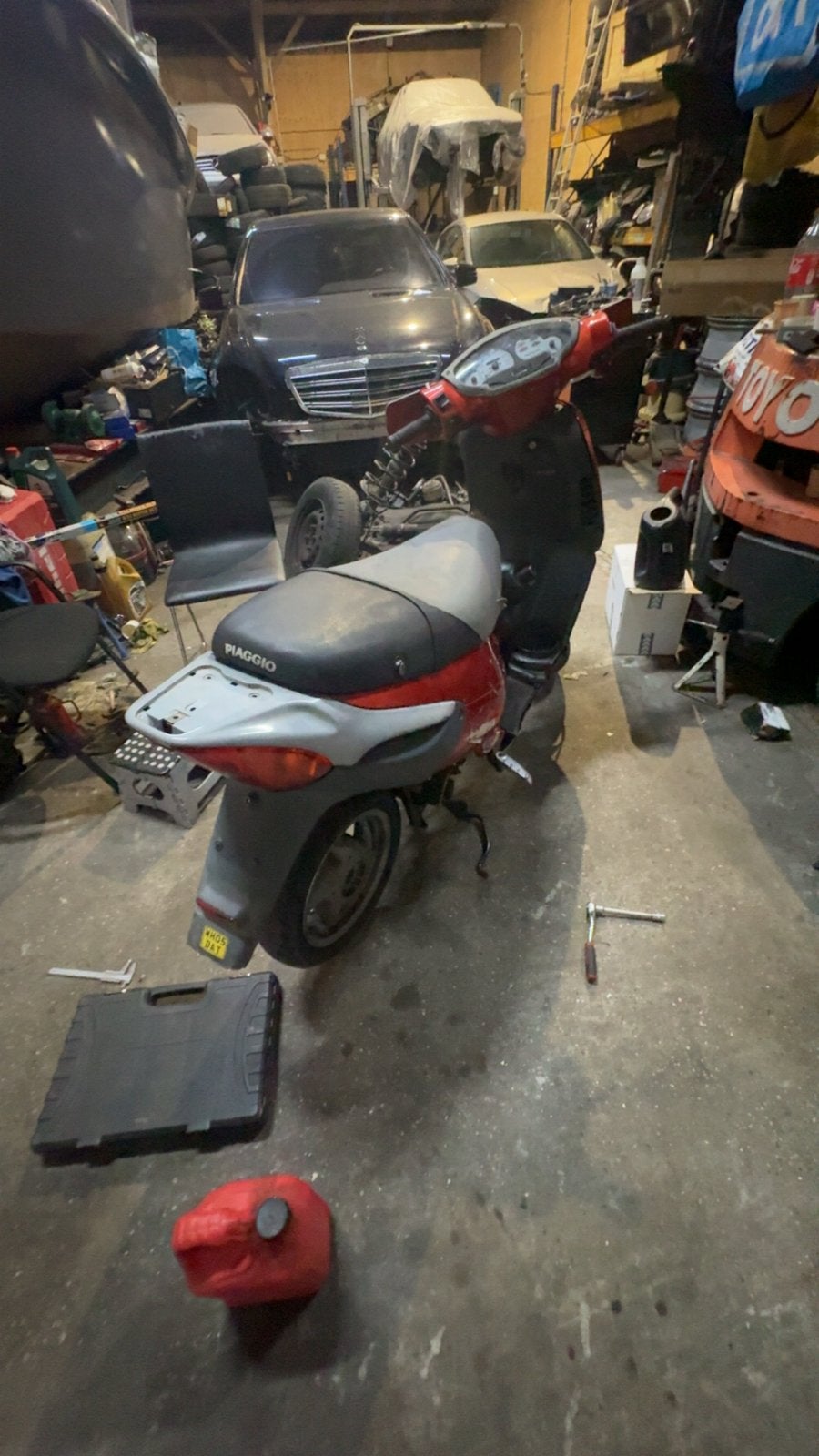 Piaggio Scooter met defecte krukas en starterkrans, Ophalen of Verzenden, Gebruikt
