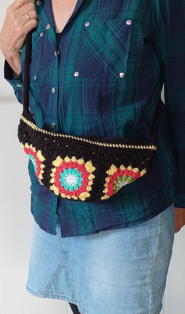 ✨Handgemaakte crossbodytas minitas festivaltas zwart uniek, Ophalen of Verzenden, Nieuw, Zwart