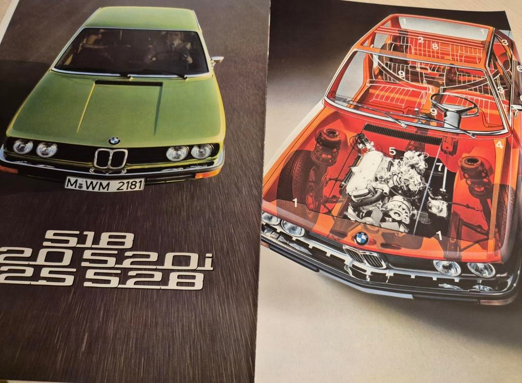 1975 Nederlands éérste BMW 5 serie folder BMW E12 izgst, Ophalen of Verzenden, Zo goed als nieuw, BMW