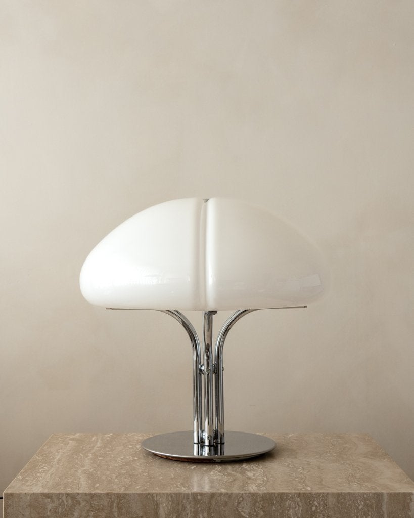 Vintage Space Age Quadrifoglio Tafellamp Guzzini, 1970s, Overige merken, Vintage, E14 (klein), Met kap
