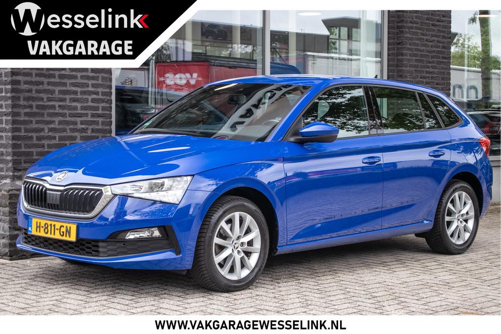 Skoda Scala 1.0 TSI Sport Business | trekhaak | (bj 2019), Auto's, Skoda, Scala, Gebruikt, Euro 6, Blauw