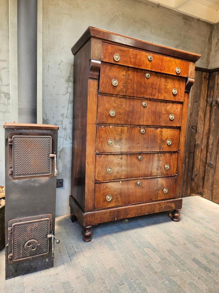 Antieke chiffoniere of ladenkast, Antiek en Kunst, Antiek | Meubels | Kasten, Ophalen