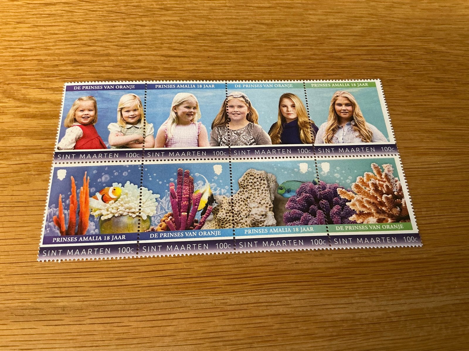 Postzegels Prinses Amalia 18 jaar Sint Maarten, Ophalen of Verzenden, Na 1940, Postfris
