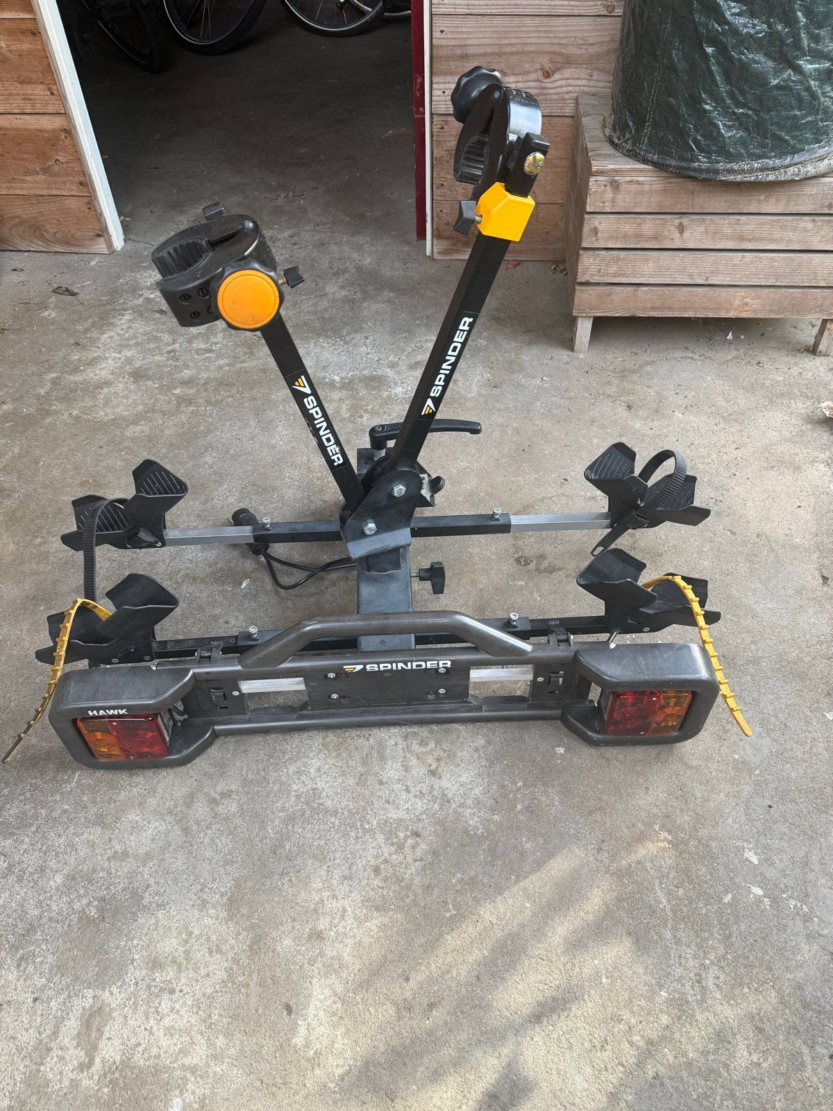 Spinder Hawk Trekhaakdrager voor 2 fietsen, Ophalen, Gebruikt, 2 fietsen, Trekhaakdrager