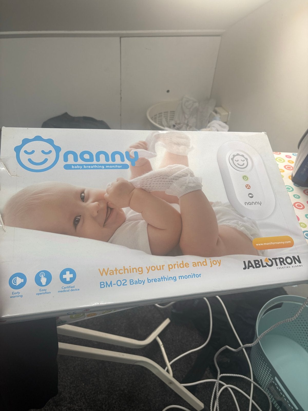 Nanny BM-02 Baby Ademhalingsmonitor, Ophalen, Gebruikt, Minder dan 100 meter