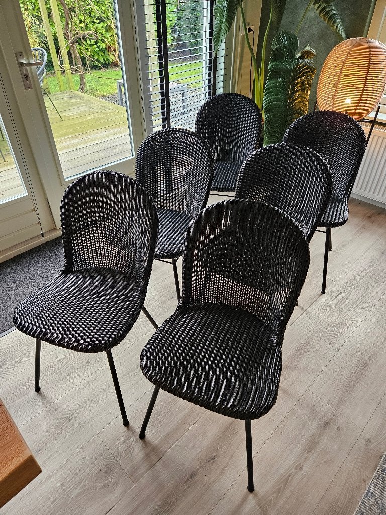 Vincent sheppard stoelen, Ophalen, Kunststof, Zwart, Zo goed als nieuw