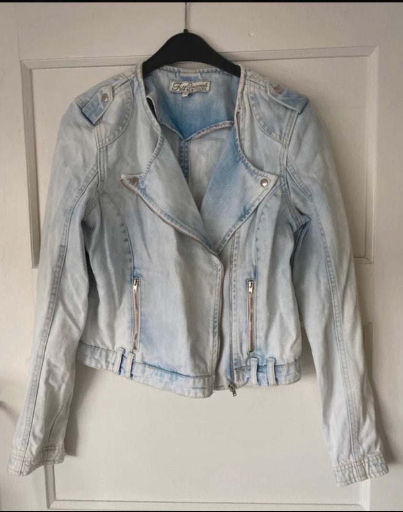 Spijkerjasje van Fitt Originals maat 36, Ophalen of Verzenden, Gedragen, Maat 36 (S), Blauw