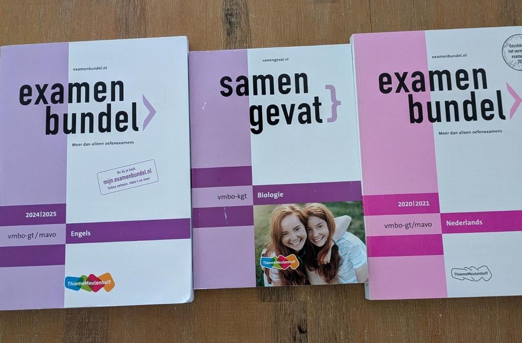 Examenbundel VMBO-GT/MAVO: Engels, Biologie, Nederlands, Boeken, Schoolboeken, Ophalen, Gelezen, VMBO, Biologie