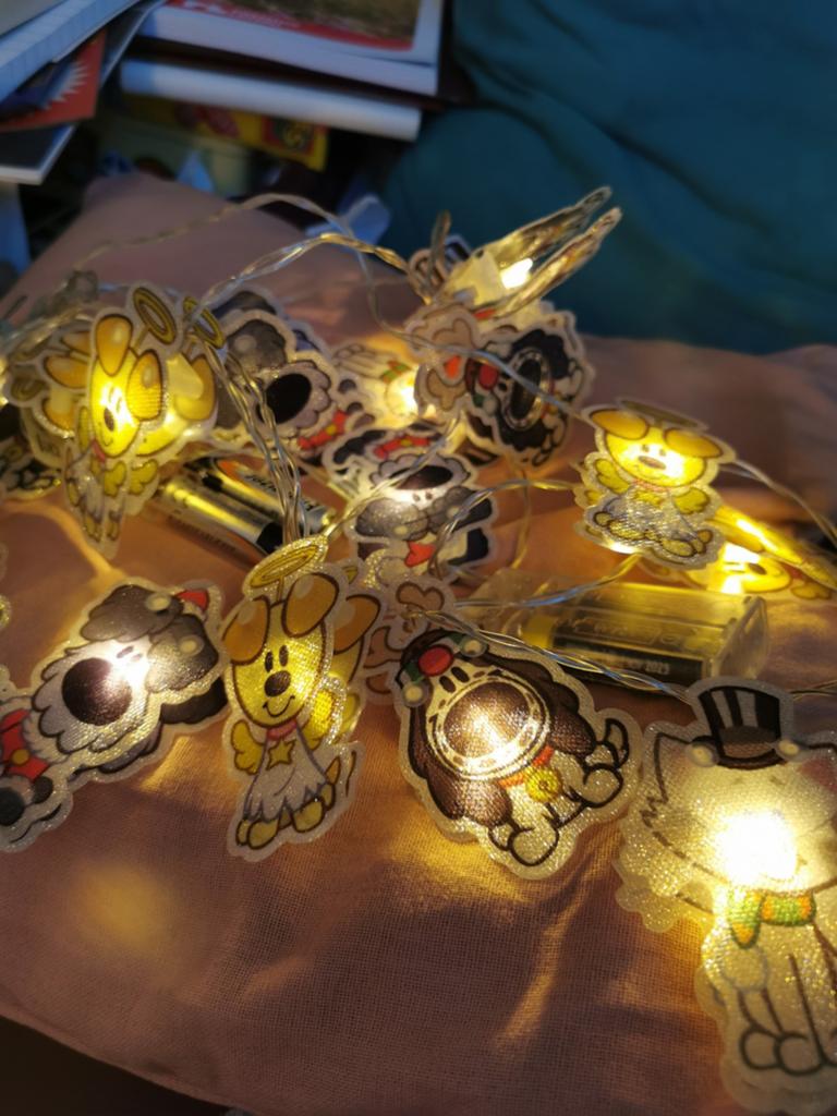 2 x lichtjes op batterij van Woezel en Pip, Ophalen of Verzenden, Zo goed als nieuw, Versiering