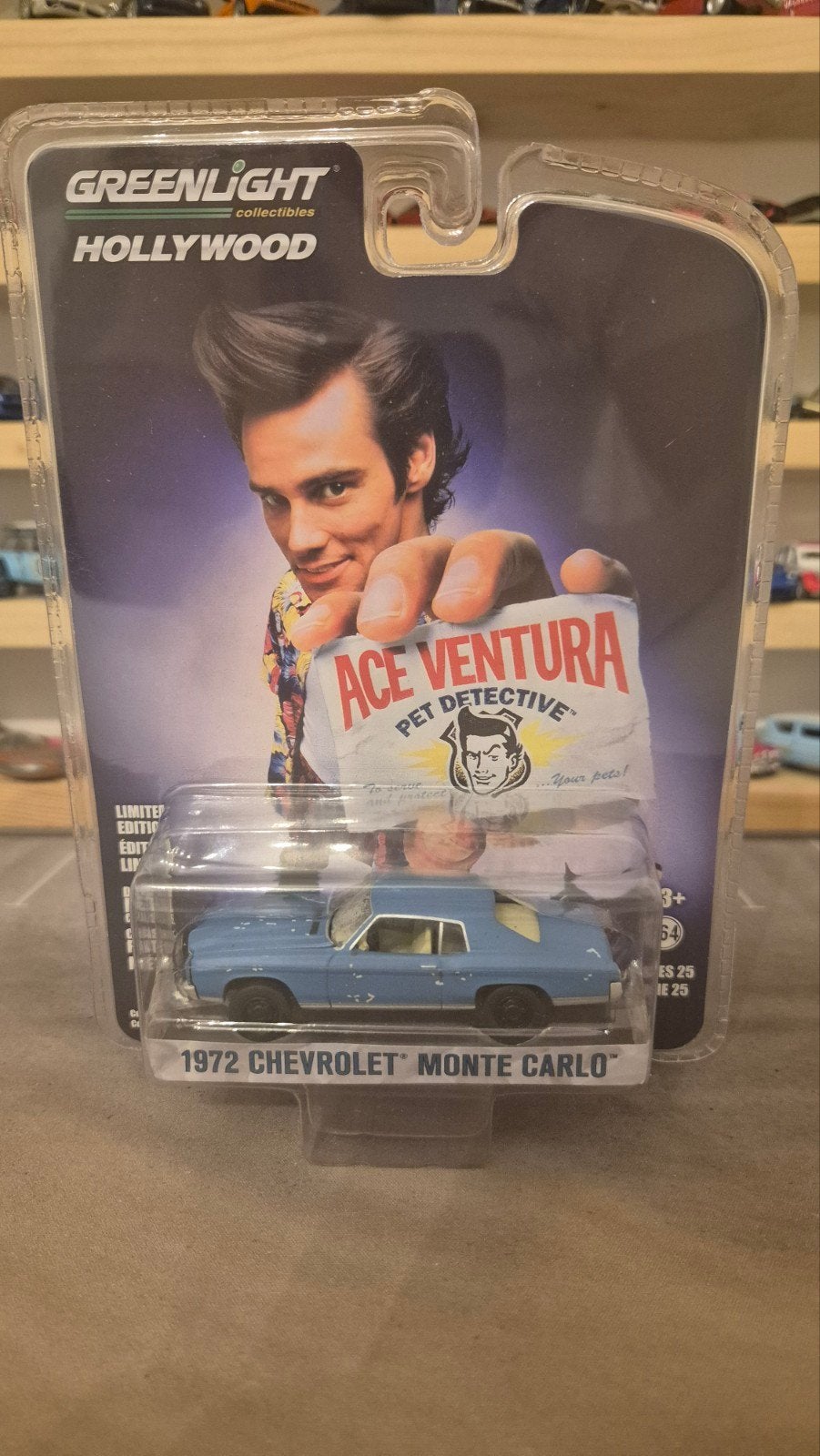 Greenlight Hollywood Ace Ventura 1972 Chevrolet Monte Carlo, Ophalen of Verzenden, Nieuw, Auto