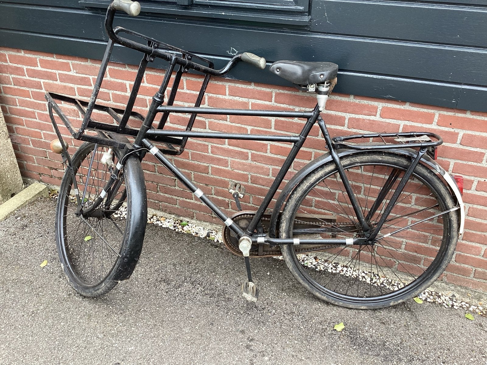Vintage transportfiets met doortrapper, Ophalen of Verzenden, Gebruikt, Terugtraprem, Overige merken