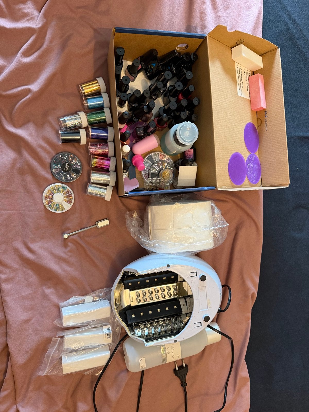 Gellak / nagellak set, Sieraden, Tassen en Uiterlijk, Uiterlijk | Cosmetica en Make-up, Ophalen of Verzenden, Gebruikt, Handen en Nagels