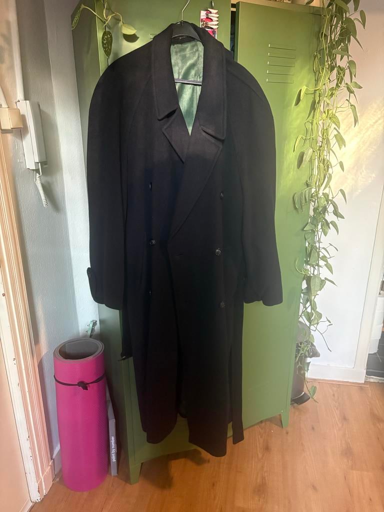 Donkerblauwe Kasjmier Jas - Oger, Ophalen of Verzenden, Zo goed als nieuw, Maat 56/58 (XL), Blauw