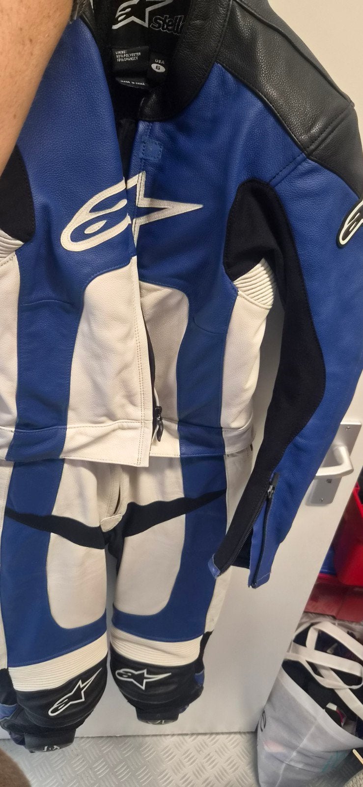 Alpinestars motorpak leer - Blauw/Wit/Zwart, Combipak, Dames, Ophalen of Verzenden, Alpinestars
