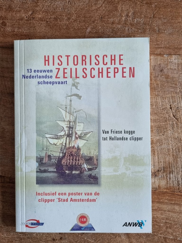 Historische Zeilschepen incl. poster Stad Amsterdam, Gelezen, ANWB, Ophalen of Verzenden, 17e en 18e eeuw