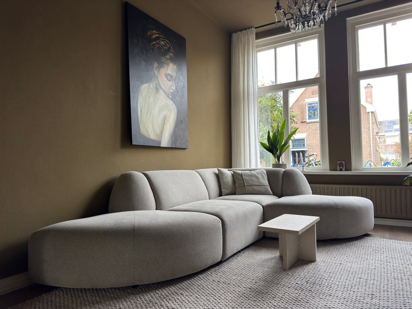 Foto 3 van HK Living Jax modulaire hoekbank lichtgrijs, geimpregneerd