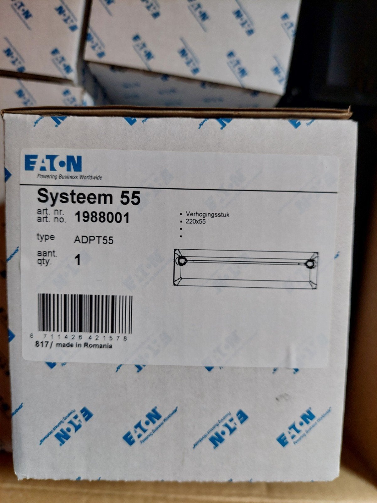 Eaton Systeem 55 verhogingsstuk adpt55, Ophalen of Verzenden, Nieuw, Overige typen