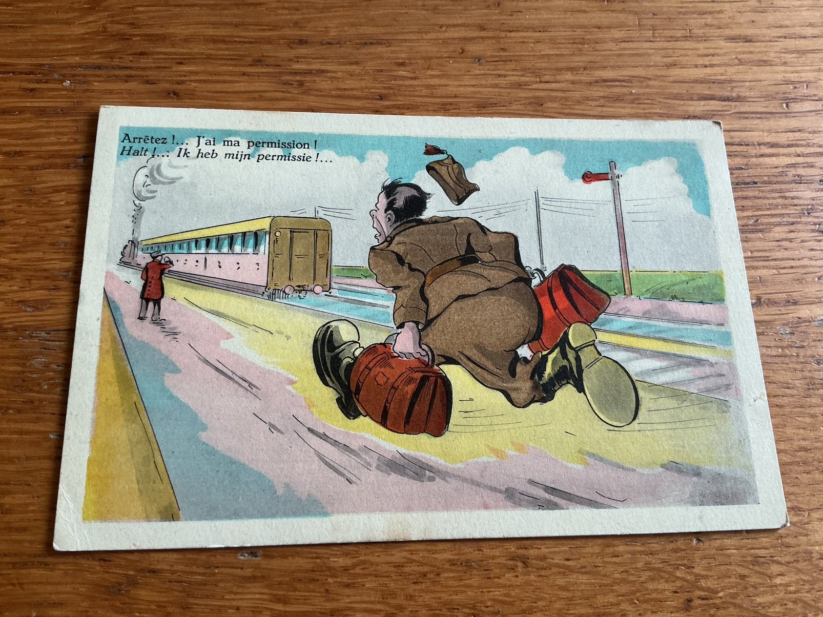 M149 militair Illustrator trein, Verzamelen, Ansichtkaarten | Themakaarten, Ophalen of Verzenden, Voor 1920, Overige thema's