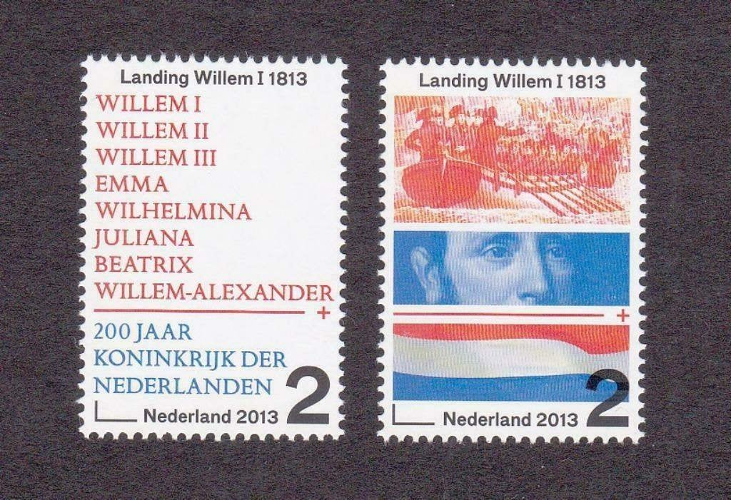 2013 Landing Willem I  3133-3134 postfris, Postzegels en Munten, Postzegels | Nederland, Verzenden, Na 1940, Postfris