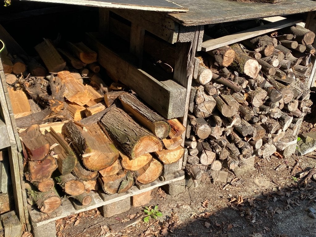 Droog Kachelhout, haardhout, ca 1,2m3, Tuin en Terras, Minder dan 3 m³, Ophalen, Blokken