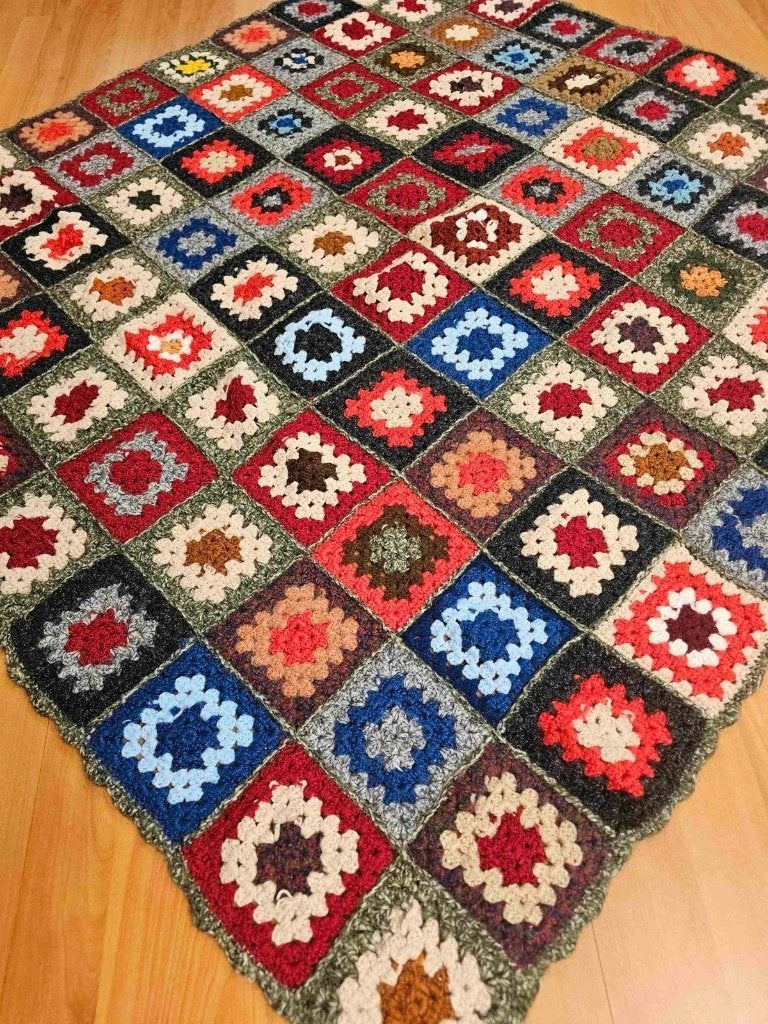 Retro Granny-square 122/122 cm, Huis en Inrichting, Djt@dejuistetoon.eu, Ophalen of Verzenden, Zo goed als nieuw, Mon Plaisir 19, Etten-Leur, Netherlands