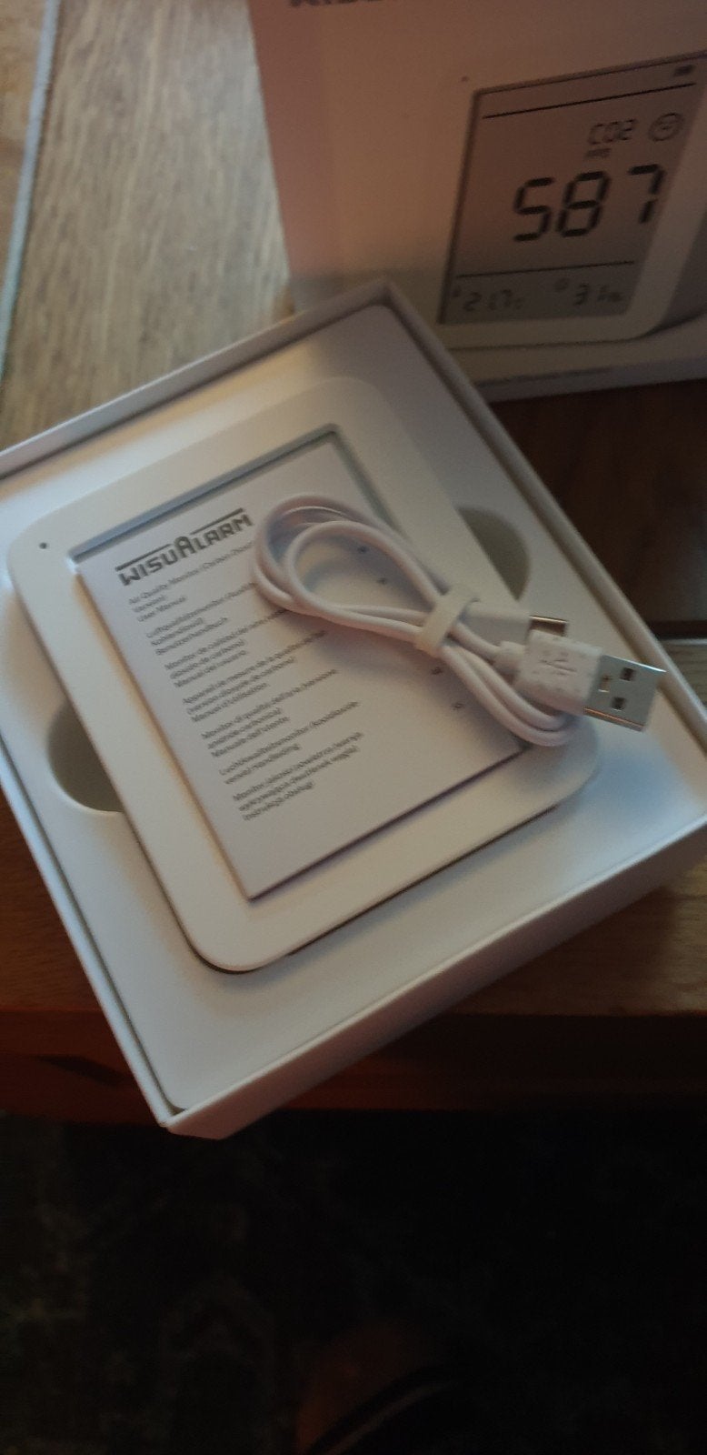 WISUALARM CO2 Luchtkwaliteitsmeter - Nieuw in doos, Ophalen of Verzenden, Nieuw