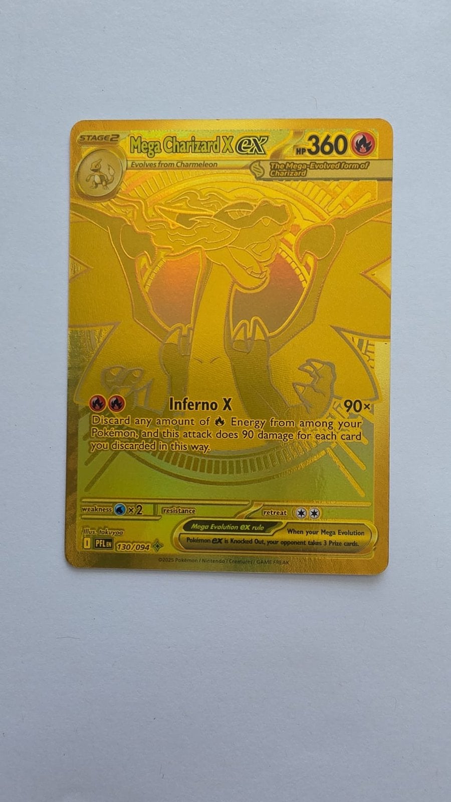 Mega Charizard EX 130/094 Hyper Rare Mint Staat, Ophalen of Verzenden, Nieuw, Losse kaart, Foil