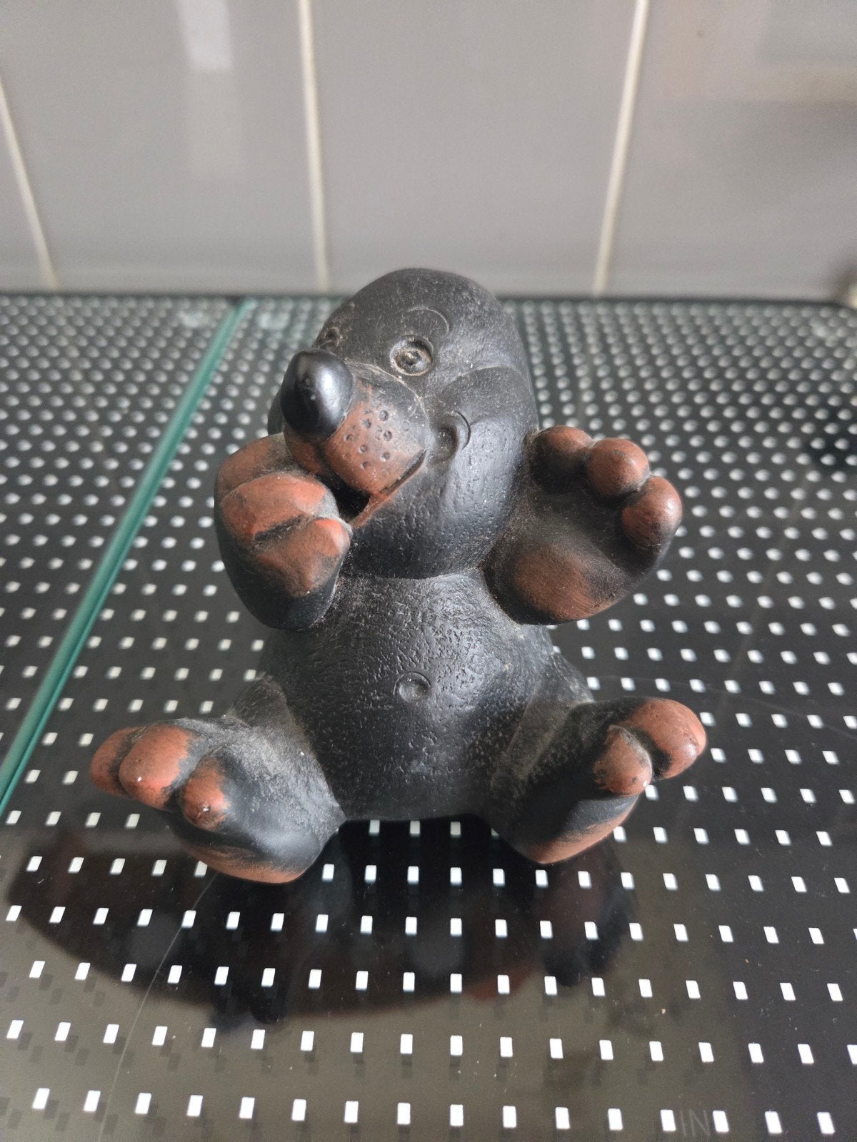 Leuk beeldje van een mol, 10 cm hoog, Verzamelen, Beelden en Beeldjes, Gebruikt, Dier, Verzenden