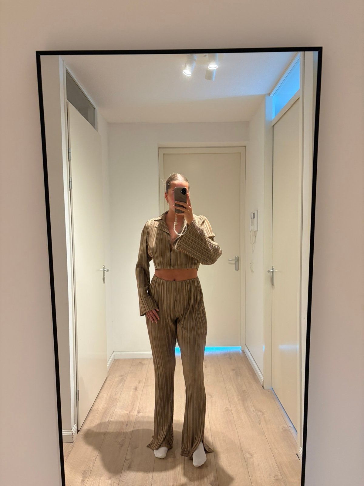 2 delige co-ord ser van Manière de Voir, Maat 38/40 (M), Kostuum of Pak, Bruin, Ophalen of Verzenden