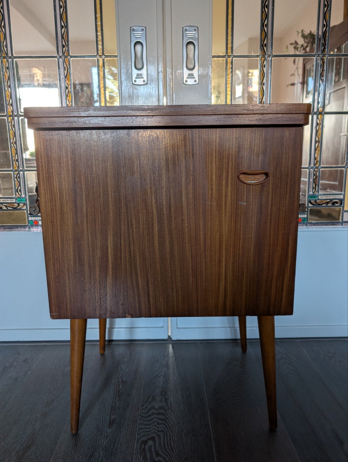 Mid Century kastje ook te gebruiken als bureau badkamerkast, Ophalen, Gebruikt, 50 tot 100 cm, Mid Century