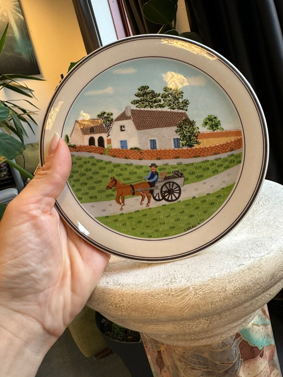 Vintage Naif Villeroy&Boch Trivet Cheese Plate George Laplau, Verzenden