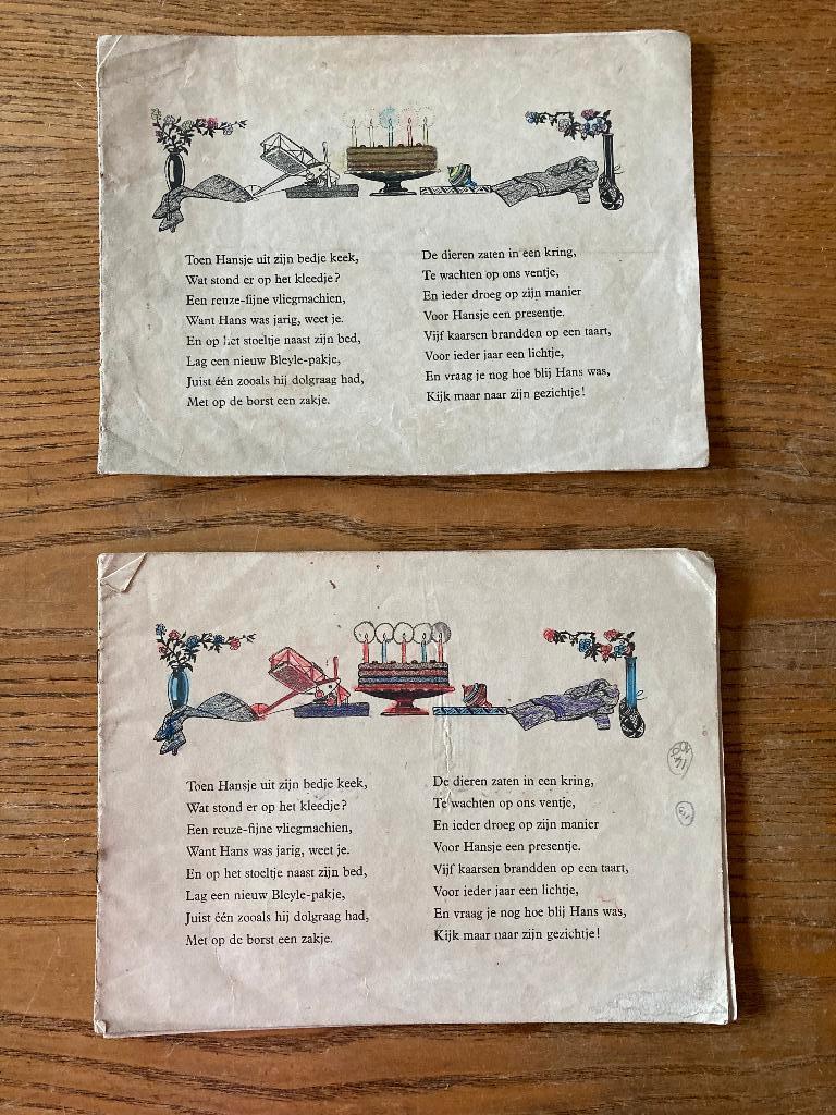 2x Hansje's Luchtreis - Een vroolijk Bleyle prentenboek 1930, Ophalen of Verzenden