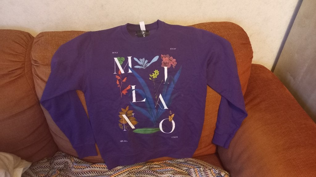 Paarse Milano Sweater met Bloemenprint - Nieuw, Next Stop, Paars, Nieuw, Ophalen of Verzenden